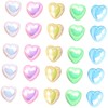 Baluue 500pcs Nail Pearl Diamond Decor Heart Shape Rhinestones for