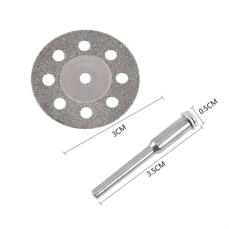 10 Pcs Rotary Tool 30mm Wheel Discs 8 Holes Diamond
