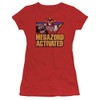 Trevco Power Rangers Megazord Activated Juniors' Sheer Fitted T Shirt,