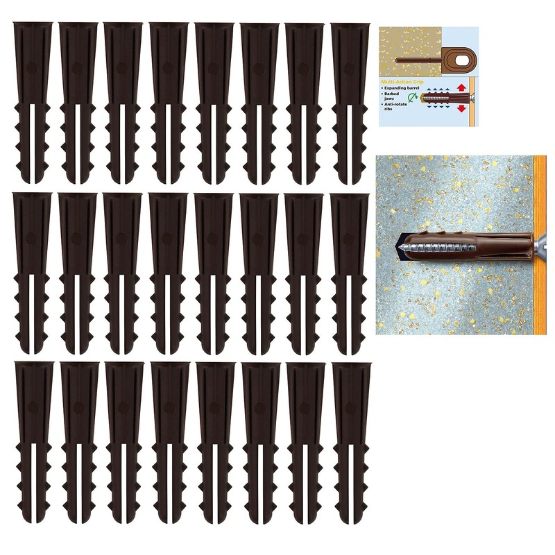 UKDeals Direct® Solid Heavy Duty Wall Fixings Plugs Brown pk