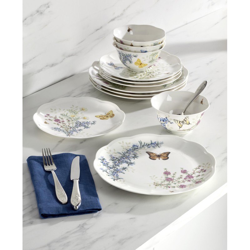 Lenox 897792 Butterfly Meadow Herbs 12-Piece Dinnerware Set