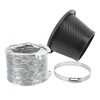 Turbo Air Intake Pipe Funnel Kit Universal Rubber Carbon Fiber