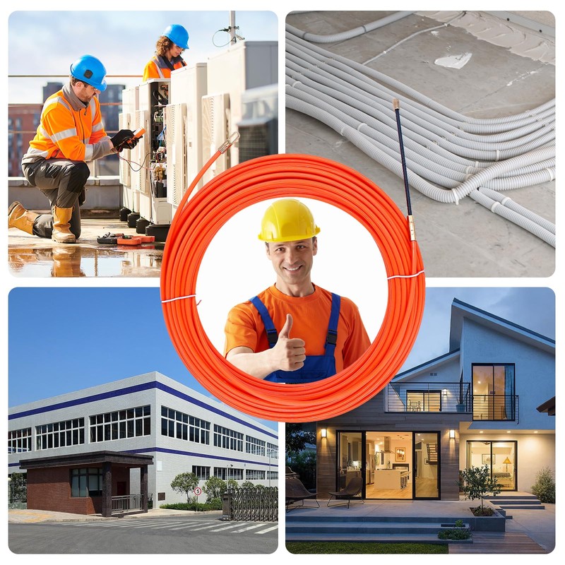 RUNYU 20 m Cable Retractor, φ4 mm Retractable Spiral Pull