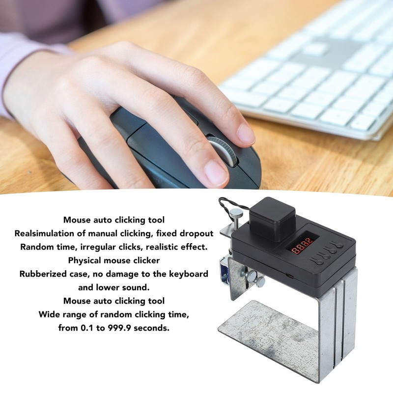 Computer Keyboard Clicker, Adjustable Physical Clicker Auto Random Click, Mouse