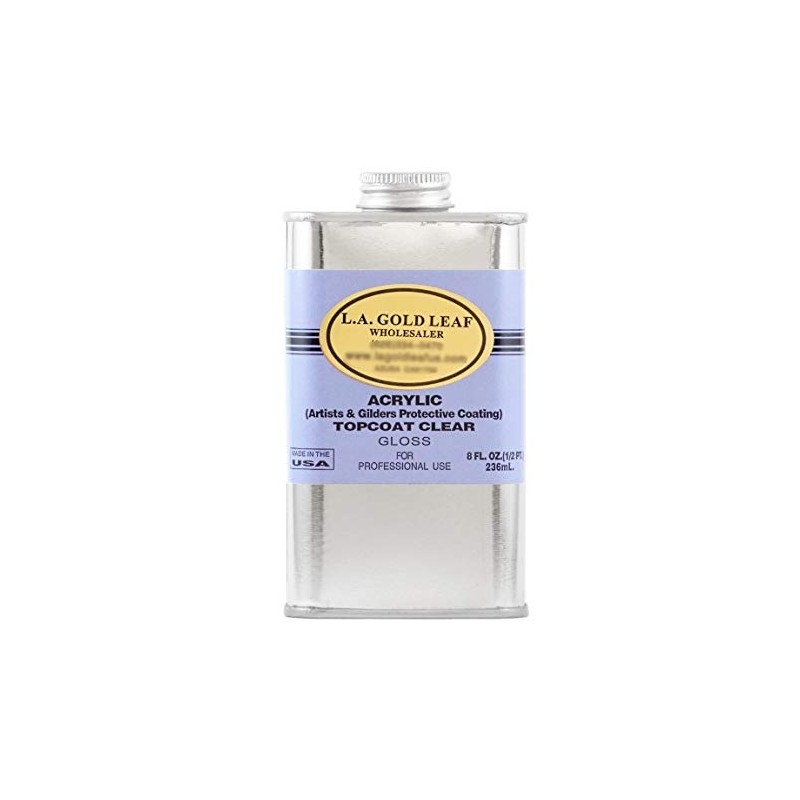 L.A. Gold Leaf Acrylic Topcoat Gloss (Outdoor/Indoor Use) 8oz.