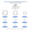 FullFun 580 Pcs Washers for Screws, 304 Stainless Steel Flat