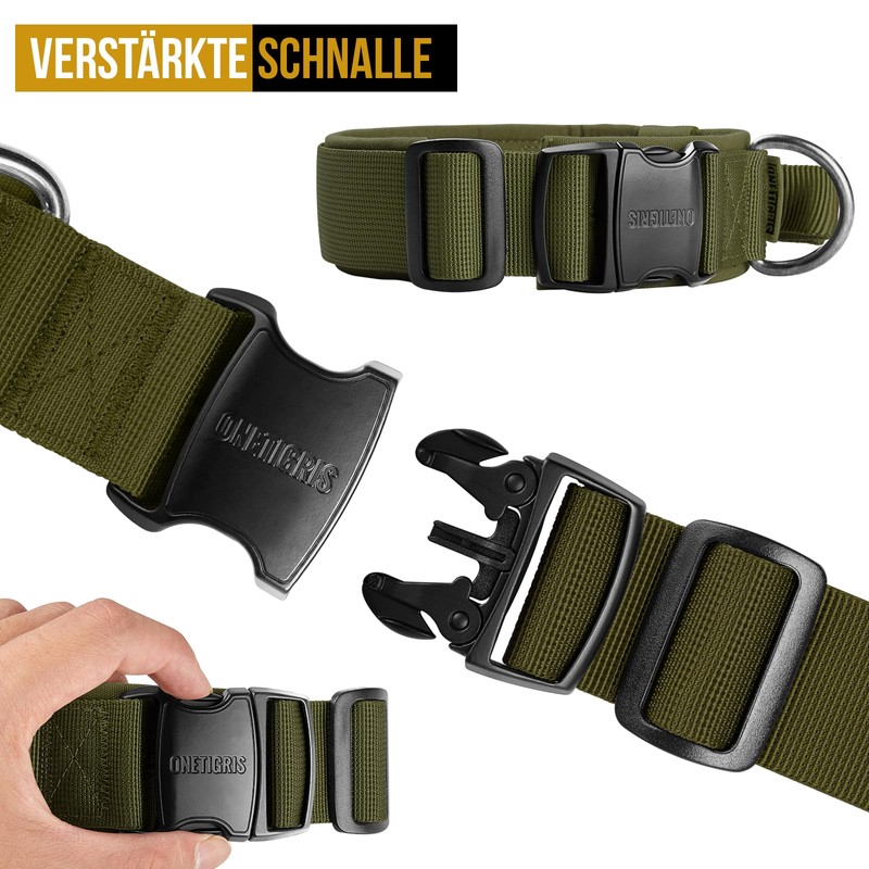 OneTigris Hunde Halsband mit Metallschnalle für Hunde