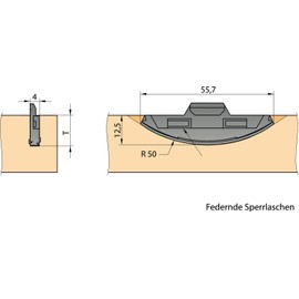 Pack of 10 – Gedotec®/Panel Connector Wooden Furniture Connectors Sunny | Plastic Yellow Brand Quality for Your Living Room