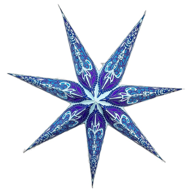 YEPSIO Paper Star 7-Pointed Lantern Lampshade Paper Star Light Shades