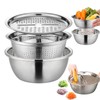 Multifunctional Stainless Steel Basin, Graters for Kitchen, 3 in 1