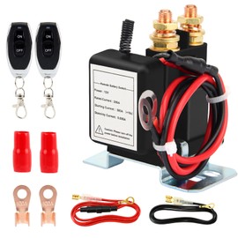 JESTMOTOR 500A Remote Battery Disconnect Switch, 12V DC Car Kill Switch Anti Theft Kit Prevent Battery Drain Remote Kill Switch for Car Auto, RVs and Trucks (2 Keys)