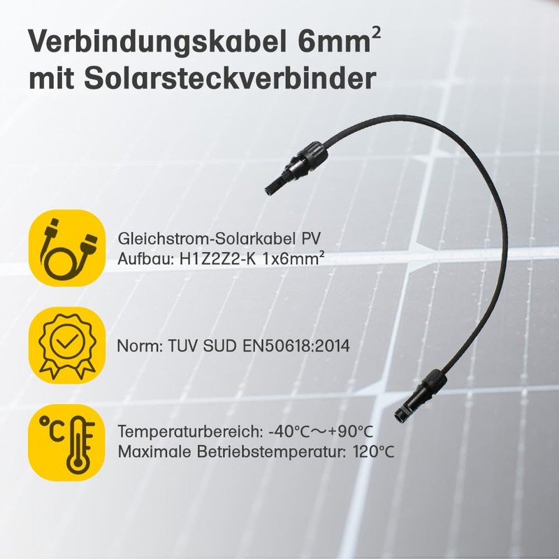 Offgridtec 2 m 6 mm² Solar Connection Cable with Solar