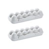 Cabilock 2pcs Egg Container with Lid, 12 Grids Stackable Egg