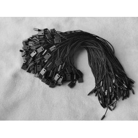 Black Tag String 950 PCS 7" Hang Tag Fasteners for Clothing Price Tag with Snap Locks Easy To Attach Hang Tag by Cshopcc