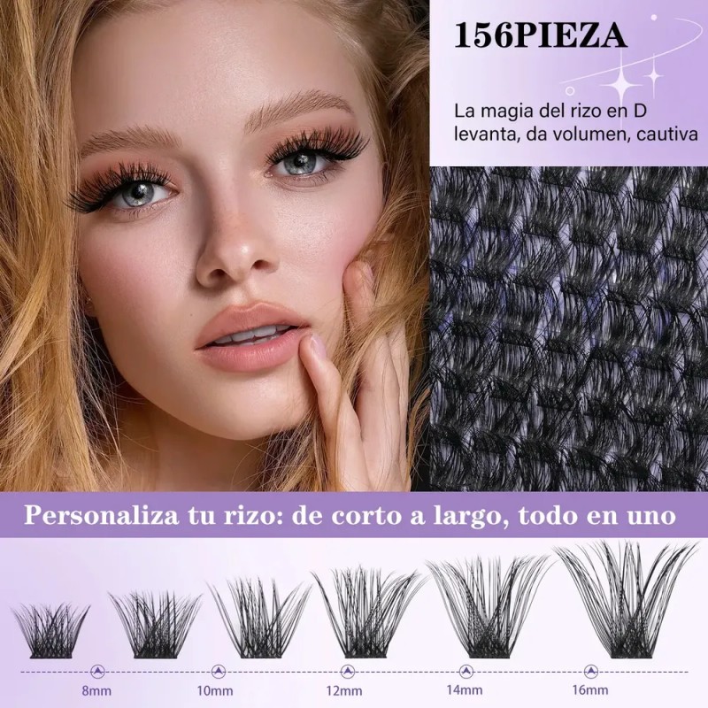 Extensiones De Pestañas B02 B&q Clásicas Bq lash Pestañas Voluminosas
