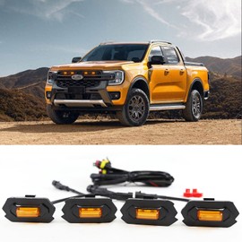 Front Grille Light Bright LED Grill Light with Wiring Harness Waterproof Front Grille Decorative Lamp Compatible with Ford Ranger T9 2022-2025