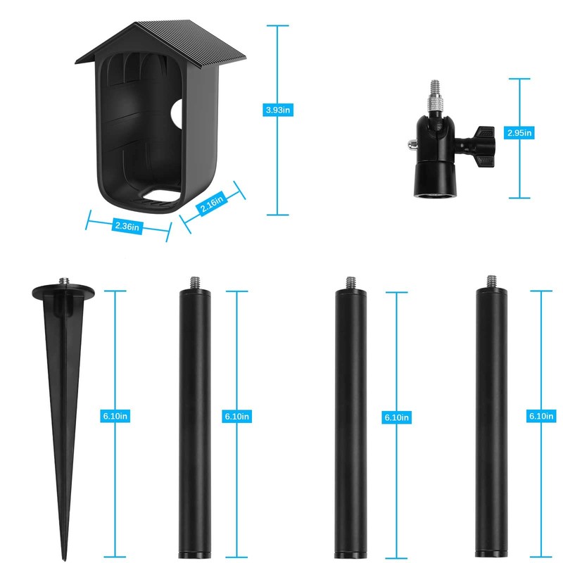 TIUIHU Spike Pole Mount Ground Stake with Protective Case for