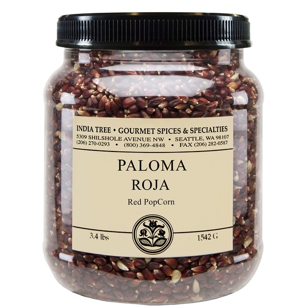 India Tree Paloma Roja (Red) PopCorn, 3.4 lb (Pack of 2)