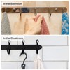 sourcing map Coat Hook Rack, Stainless Steel Wall Mounted Coat