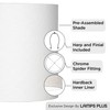 White Tall Linen Large Drum Lamp Shade 14" Top x