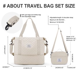 Travel Bag, Women's Sports Bag, 40 x 20 x 25 cm, Ryanair Hand Luggage, Bag, Weekender Bag, Swimming Bag, Waterproof Travel Bag, Duffle Bag, Fitness Bag, Training Bag, for Trips and Gym