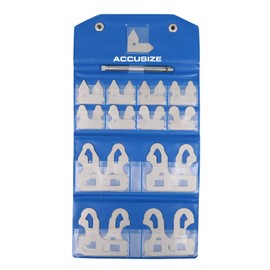 Accusize Industrial Tools 25 Pc Radius Gage Set, Fractional, 1/64-1/2'' Gages with Holder, 3602-5021