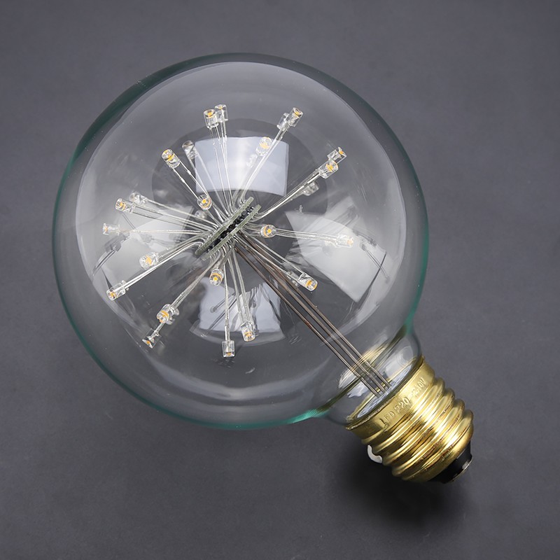 E27/G95 220V Retro Style Filament Light Bulb LED Lamp for
