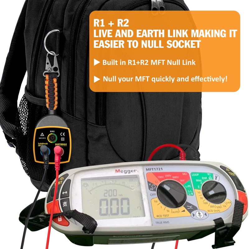 Electrcian socket tester holder tools R1+R2 Link MFT 3 pin