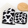 PXIYOU Milk Cow Linen Oven Mitts and Pot Holders Sets