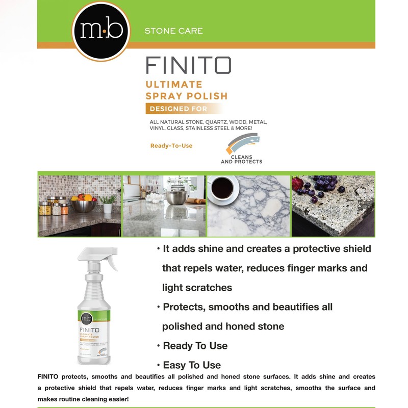 MB Stone Care Marble Repair Kit MB-5 Multi-Surface Cleaner, Finito