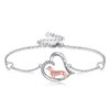 JERWLI Dachshund Bracelet 925 Sterling Silver Heart Dachshund Chain Jewelry