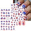 8 Sheets 4th of July Nail Stickers for Nail Art