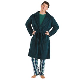 PimpamTex Men's Elegant Modern Dressing Gown with Adjustable Belt Sizes S-XXL, Mint Green