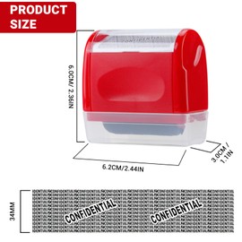 V3OHUB - Address Blocker Stamp – Identity Theft Protection for Data Privacy – Wide Confidential Data Defender Roller Stamp – Includes 3 Refill Packs – Easy to Use for Parcels, Documents & Mail (Red)