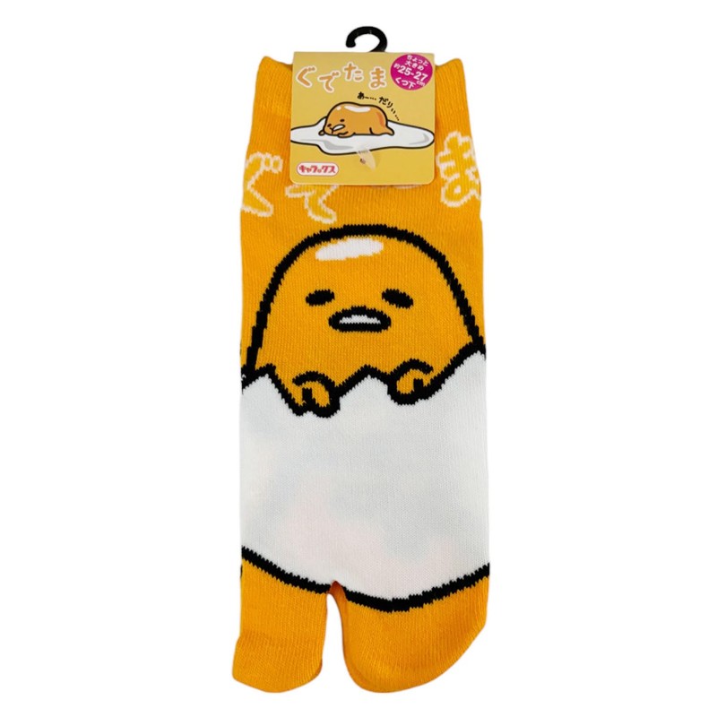 Gudetama Men's Tabi Socks/Logo Up Large Sanrio