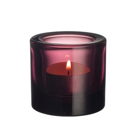 IITTALA Kivi Ljuslila, Minimalist Glass Holder for Formal Dinners, Parties & Relaxation, 6.5cm Width x 6.5cm Length x 6cm Height, 0.33kg Weight