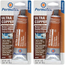 Permatex 81878 3 Oz Ultra Copper RTV Silicone Gasket Maker (2 Pack)