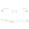 LUR READING GLASSES 7 pack Small Lens Rimless Readers (Yellow