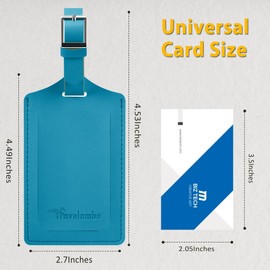 Travelambo 2 Pack Luggage Tags for Suitcases Airplane Travel Essentials