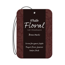 CARALL (Carall) Haru Kado Car Air Freshener Brown Marks Plate 3-Pack White Floral 12gx3pcs 3404