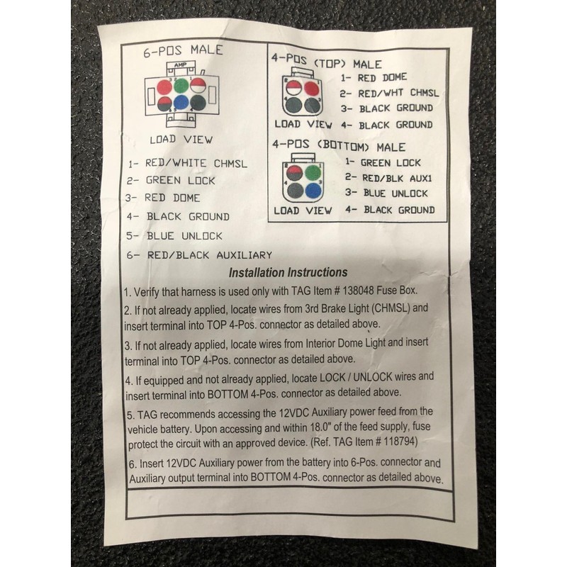 PPW TAG Leer Century Raider #139280 Fuse Box Harness kit