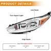 Chrome Housing Amber Headlights Assembly compatible with 2014 2015 2016