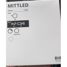 IKEA MITTLED LED Spotlight Dimmable White 404.536.45 Brand New