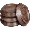 Piano Caster Cups Black Walnut Wood Caster Cups Coasters for