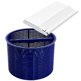 BigHead SPX1082CA Pool Skimmer Basket (White)& SPX1082K Pool Skimmer Weir Door Flapper Assembly Bundle (Blue) Compatible with Hayward In-Ground SP1082 SP1083 SP1084 SP1085 SP1086 SP1075