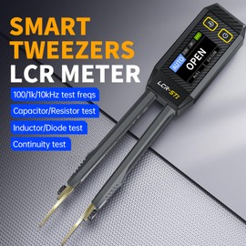 LCR Meter Tester Smart Bridge Tweezer Kit LCR Digital Bridge Tester Digital Bridge Meter LCR Meter Resistance Inductance Capacity Component Test (LCR-ST1 Tweezer Bridge)