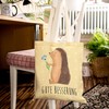 Mr. & Mrs. Panda Hedgehog with Flower Shopping Bag, yellow