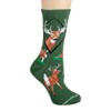 Deer, Whitetail on Hunter Lightweight Stretch Cotton Crew Sock Womens