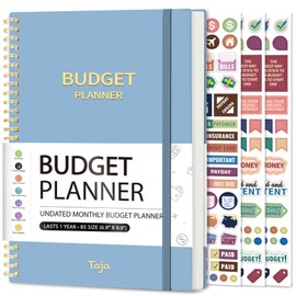 Budget Planner - Monthly Budget Book with Expense Tracker Notebook, Undated Bill Organizer & Finance Planner to Take Control of Your Money, Account Book to Manage Your Finances-Sky Blue