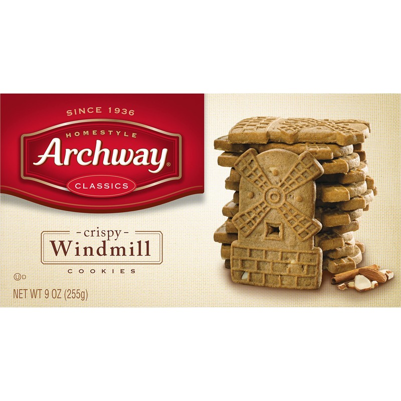 Archway Cookies, Crispy Windmill, 9 Ounce (Count of 9) Pack
